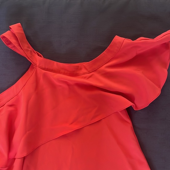 The Impeccable Pig red-orange off the shoulder blouse - Picture 2 of 2